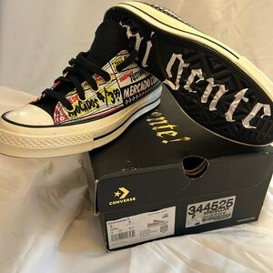 Converse Kids' Graphic Black, Red, and Yellow Sneakers. Hispanic Heritage Month